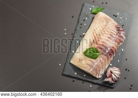 Raw Pollock (pollachius Virens) Fillet. Fresh Fish For Healthy Food Lifestyle