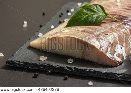 Raw Pollock (pollachius Virens) Fillet. Fresh Fish For Healthy Food Lifestyle