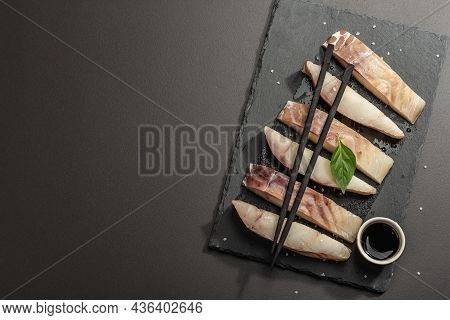 Raw Pollock (pollachius Virens) Pieces. Fresh Fish For Healthy Food Lifestyle