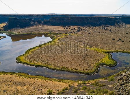 Overlook From The Edge Of Dry Flats Gulch A River Canyon