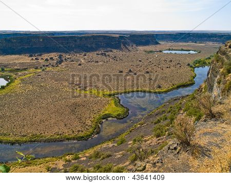 Overlook From The Edge Of Dry Flats Gulch A River Canyon