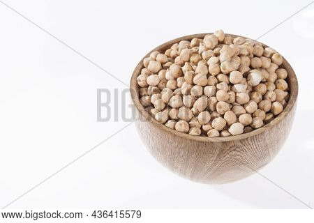 Cicer Arietinum - Raw Grains Of Chickpea; Legume With Important Culinary And Nutritional Qualities