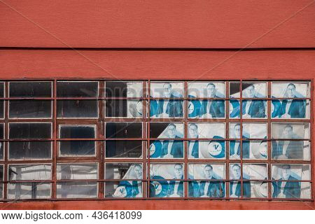 Beograd, Serbia - April 10, 2021: Fading Old Posters Of Aleksandar Vucic For The 2017 Presidential E