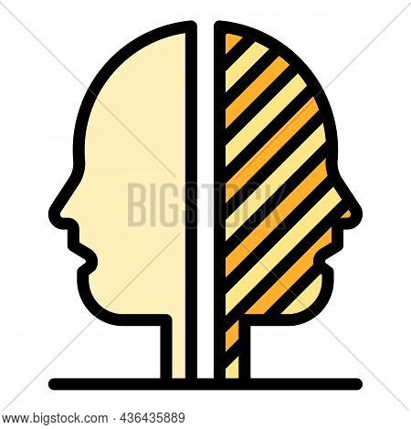Double Personality Icon. Outline Double Personality Vector Icon Color Flat Isolated