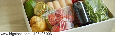 Food Box Meal Kit Of Fresh Ingredients And Recipe Blank Order