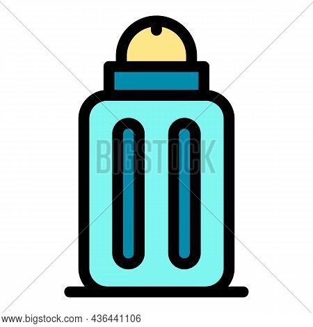 Salt Box Icon. Outline Salt Box Vector Icon Color Flat Isolated