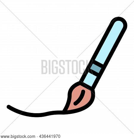 Editor Brush Icon. Outline Editor Brush Vector Icon Color Flat Isolated