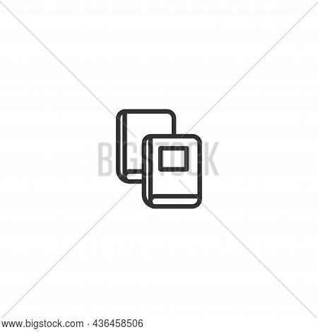 Books Isolated Line Icon For Web And Mobile