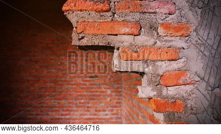 Unconventional Building Site The Masonry Was Neglected, Irresponsible, Not Progressing, Only Half Fi