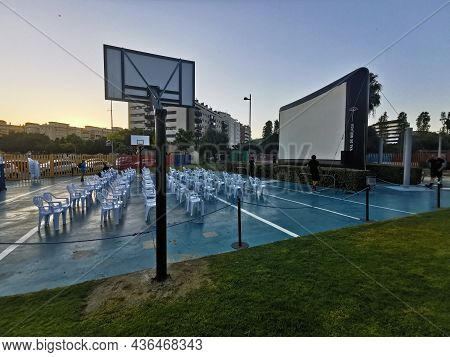 Málaga, Spain - July 02, 2021: View Of The 