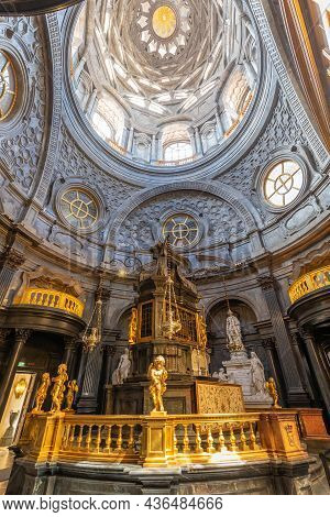 Turin, Italy - Circa August 2021: The Chapel Of The Shroud, 1694 By Guarini. One Of The Most Importa