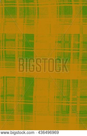 A Yellow Abstract Background Or Texture With Green Squares