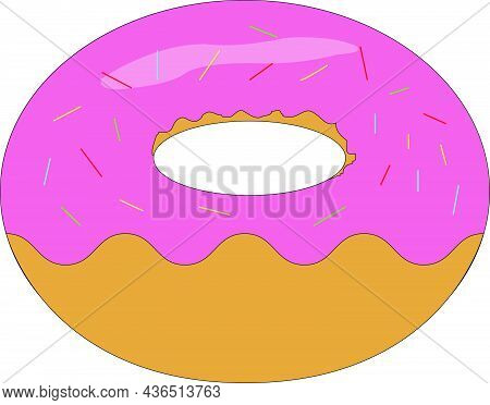 A Donut That Looks Delicious Vector Image Illustration