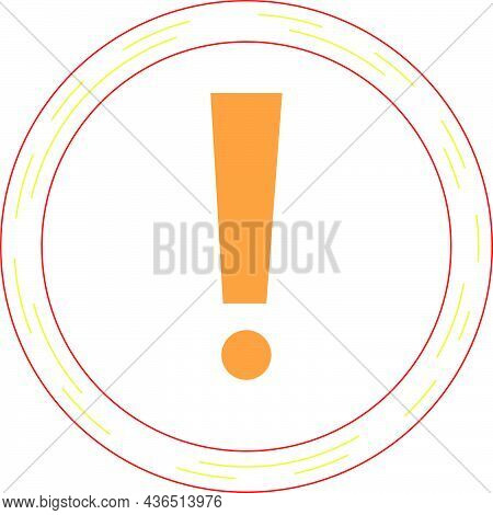 Exclamation Mark In The Circle Vector Image Illustration