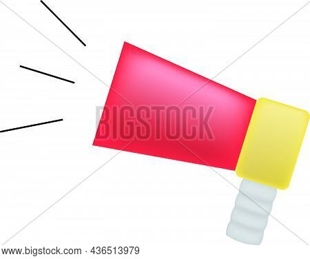 The Megaphone That Makes Sounds Vector Image Illustration