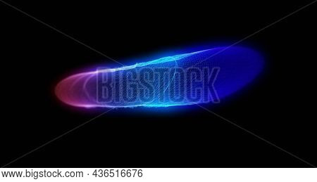 Bacteria, germ biotechnology concept, 3d wire frame illustration.  Shallow depth of field. 3D rendering, 3D illustration.
