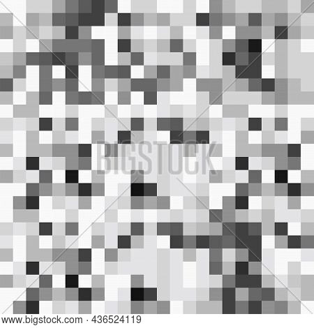 Tv Screen Noise Pixel Glitch Seamless Pattern Texture Background Vector Illustration. Analog Tv Stat