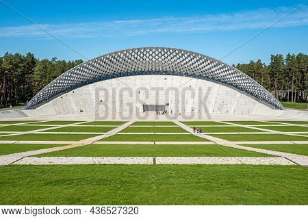 Riga, Latvia - September 18 2021: Mežaparks Great Bandstand, Song Festival Bandstand, Open-air Stage