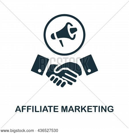 Affiliate Marketing Icon. Monochrome Sign From Affiliate Marketing Collection. Creative Affiliate Ma