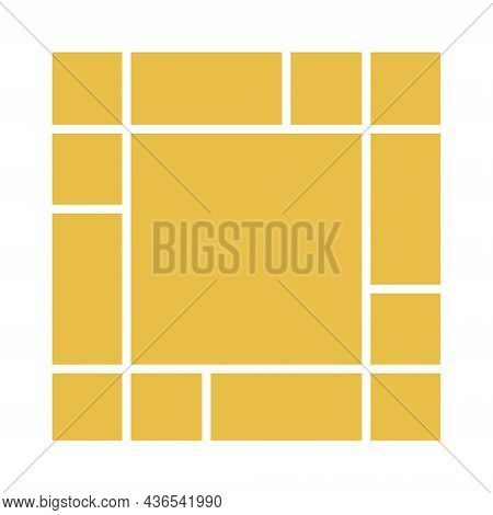 Photo And Picture Frames, Photo Collage, Mood Board Branding Presentation, Stock Illustration