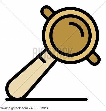 Coffee Holder Top Vew Icon. Outline Coffee Holder Top Vew Vector Icon Color Flat Isolated