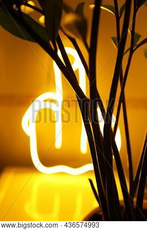 Yellow Neon Sign Fuck. Trendy Style. Neon Sign. Custom Neon.