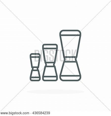 Jigger Icon. Editable Stroke And Pixel Perfect. Outline Style. Vector Illustration. Enjoy This Icon 