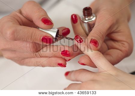 Nail manicure step by step