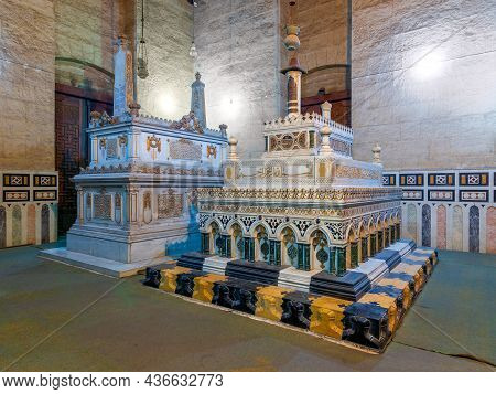 Cairo, Egypt- September 25 2021: Mausoleum Of Khedive Ismail And Mother, Lady Khushiar Hanim, Locate