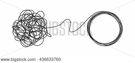 Chaos And Order Business Concept Flat Style Design Vector Illustration Isolated On White Background.