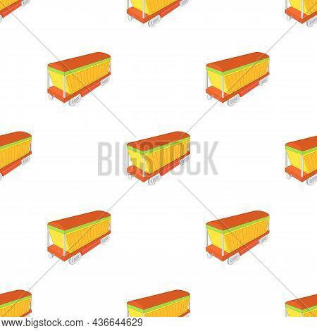 Covered Freight Wagon Pattern Seamless Background Texture Repeat Wallpaper Geometric Vector