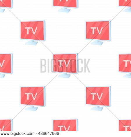 Tv Screen Pattern Seamless Background Texture Repeat Wallpaper Geometric Vector