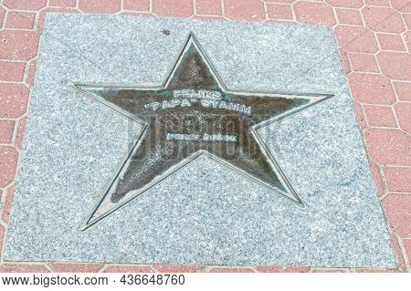Wladyslawowo, Poland - July 21, 2021: Star Of Feliks Papa Stamm At Sports Stars Alley.