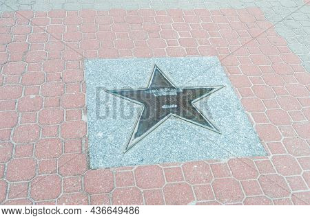 Wladyslawowo, Poland - July 21, 2021: Star Of Waldemar Legien At Sports Stars Alley.