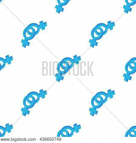 Lesbian Love Sign Pattern Seamless Background Texture Repeat Wallpaper Geometric Vector