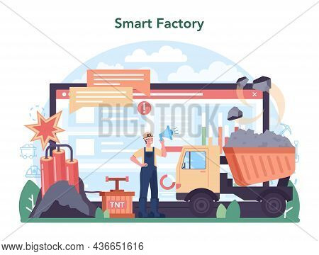 Coal Industry Online Service Or Platform. Mineral And Natural