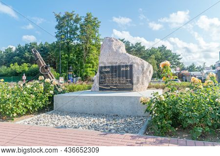 Wladyslawowo, Poland - July 21, 2021: Place From Which Fishermen With General Jozef Haller Set Out T