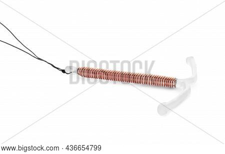 Copper Intrauterine Contraceptive Device Isolated On White