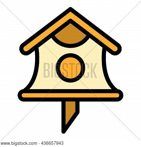 Design Bird House Icon. Outline Design Bird House Vector Icon Color Flat Isolated