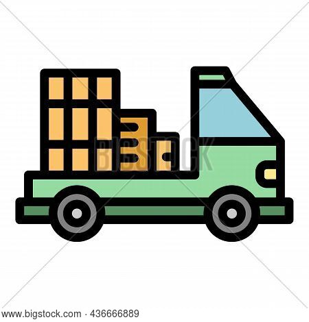 Adress Relocation Icon. Outline Adress Relocation Vector Icon Color Flat Isolated