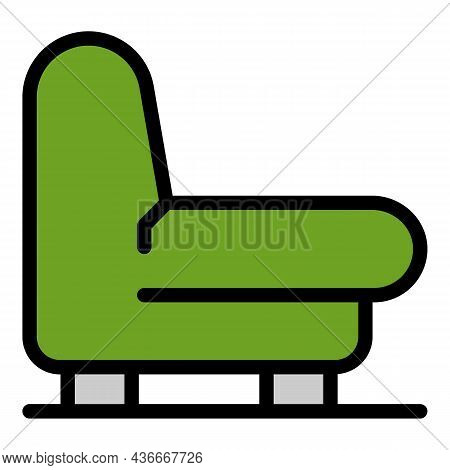 A Large Armchair Icon. Outline A Large Armchair Vector Icon Color Flat Isolated
