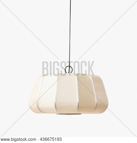 Japandi pendant lamp in natural fabric