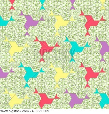 Colorful Texture Abstract Mandala Pattern Design,ornament Background