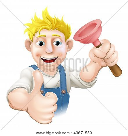 Kreslený píst instalatér