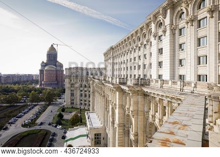 Bucharest, Romania - October 19, 2021: Bucharest, Romania - August 13, 2021:construction Site Of 