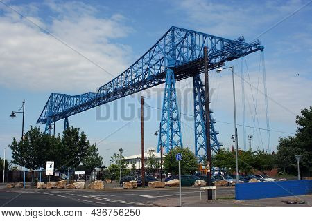 Middlesborough Transporter Bridge Over The River Tees