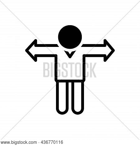 Black Solid Icon For Contrary Opposite Adverse Different Against Arrow Repugnant Direction
