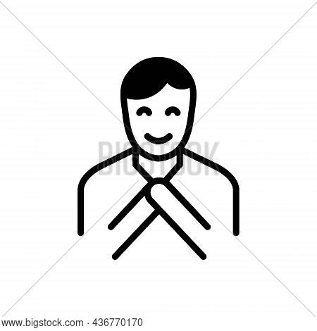 Black Solid Icon For Pleased Happy Blissful Blithesome Exultant Fain