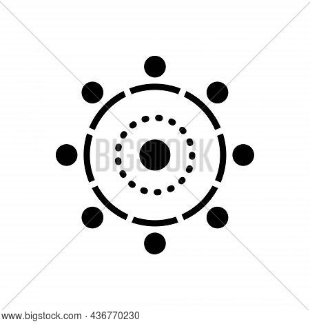 Black Solid Icon For Consortium Organization Union Society Association