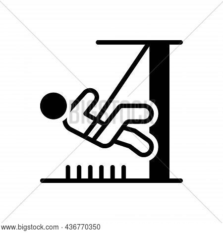Black Solid Icon For Dare Daresay Make-bold Brave Stunt Feat Daring Activity Climber